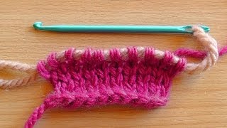 Knooking stockinette stitch [upl. by Nairdad]