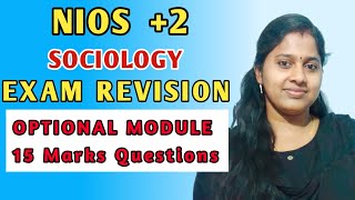 NIOS  PLUS TWO  SOCIOLOGY  EXAM REVISION  OPTIONAL MODULE  STATUS OF WOMEN [upl. by Feucht]