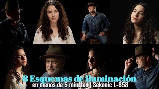 8 ESQUEMAS DE ILUMINACION DIFERENTES EN MENOS DE 5 MINUTOS  SEKONIC L858 amp GODOX RTGX [upl. by Easlehc]