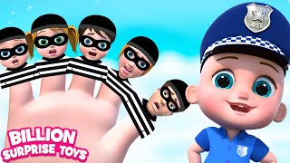 Finger Family Police Pretend Play Fun Family Adventure Cartoons [upl. by Oek199]