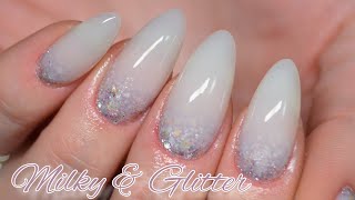 Milky amp Glitter Nails ♥  Nailtrend 22  Danana [upl. by Clemente]