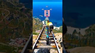 GTA V Dangerous Stunt On Mount Chiliad Episode 184 shorts [upl. by Yelnek]