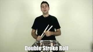 Double Stroke Roll Drum Rudiment On Snare amp Drum Kit [upl. by Hersch180]