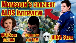 Monsoon CRAZIEST Interview AFTER FINISHING 1st Place in ALGS  Tough day for TSM Imperialhal in ALGS [upl. by Merchant]