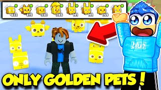 Using ONLY GOLDEN PETS To BEAT Pet Simulator 99 [upl. by Ahsiya641]