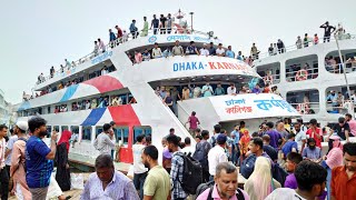 ঝগড়া করে যাত্রী নিচ্ছে কর্ণফুলী ৩ mv karnaphuli 3 launch Dhaka to Elisha kaliganj [upl. by Ahsiener]