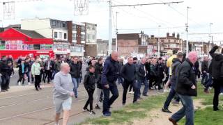 BLACKPOOL FC MUCKERS 👊 YATESS HQ 👊 On The March [upl. by Melvina]