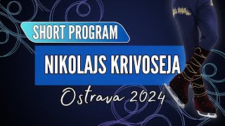 Nikolajs KRIVOSEJA LAT  Junior Men Short Program  Ostrava 2024 [upl. by Ainiger]