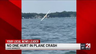 No injuries reported following plane crash into Lake Wawasee Saturday [upl. by Htiduy]