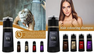 NOVA Instant Coloring Shampoo Natural Black Color  hair dye shampoo  black hair color shampoo [upl. by Dirrej]