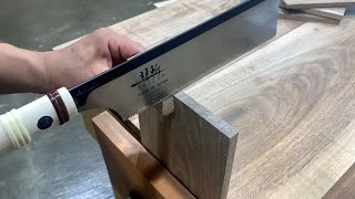 Mitered Dovetail Wooden Box With SUIZAN Ryoba Dozuki Flush Cut Saw amp Hand Plane  Woodworking [upl. by Haleehs]