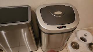 21 Gallons Motion Sensor Trash Cans Review  Eko Mirage vs Ninestars [upl. by Gill]