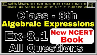 Class8 Ex81 Q12 Algebraic Expression and Identities Chapter8 Math New CBSE NCERT Book 202324 [upl. by Luane]