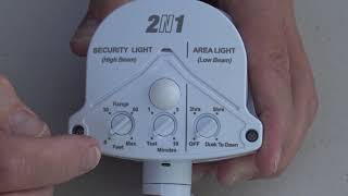 Security Light Installation Part 9 Setting Dusk to Dawn Light Control on 2N1 Area PIR [upl. by Anagrom]