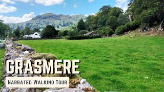 GRASMERE  4K Narrated Walking Tour  Lets Walk 2021 [upl. by Ahsitak]