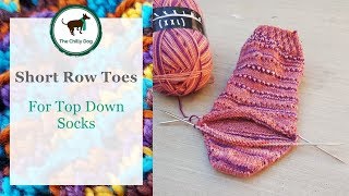 How to Knit a Short Row Sock Toe from the Top Down [upl. by Ellehcyar]