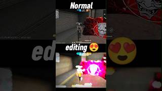 Normal vs EDITING short 🤯 free fire shortshoutstrindingshout 1k views [upl. by Genovera626]