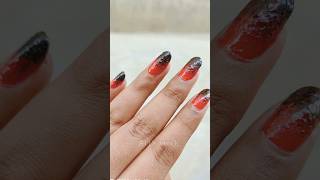 Ombre nails at home ❤️🖤nailart youtubeshorts shorts [upl. by Clance]