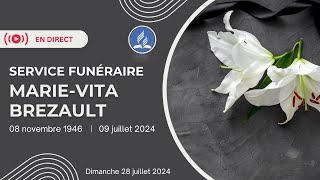 Service funéraire de Sr MarieVita Brezault I 28072024 [upl. by Naawaj176]