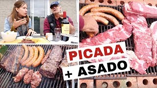 Una Parrilla Argentina Construcción Asado y Picada [upl. by Ide]