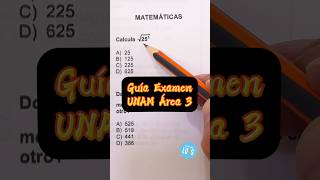 🔴 Guía Examen UNAM Área 3  Operaciones con Números Reales  Potenciación y Radicación ✨ [upl. by Tomlin647]