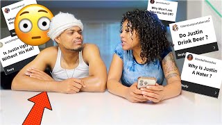 MAKING UP FAKE DISRESPECTFUL QUESTIONS TO ASK MY BOYFRIEND PRANK BAD IDEA [upl. by Sholom]