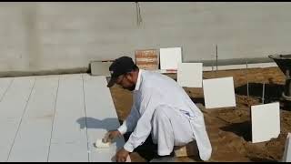 Saudi Arabia Tiles and Marble installation ideas  how to tile Fixing Floor Stone clading [upl. by Llehcal599]