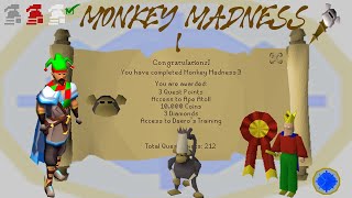 OSRS Monkey Madness 1 Quest Guide  Ironman Approved [upl. by Laertnom]