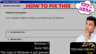 Windows Is Not Genuine  Windows Activation  Build 76017600  Slui [upl. by Danialah876]