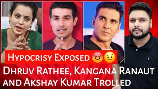 Exposing BJP Bhakts Hypocrisy  Dhruv Rathee  Kangana Ranaut  Akshay Kumar  Mr Reaction Wala [upl. by Santa]