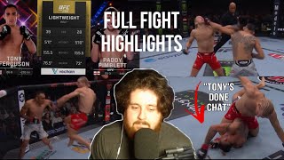 MMA GURU gets depressed watching Paddy Pimblett MAUL Tony Ferguson [upl. by Bible]