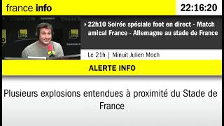 Attentats du 13 Novembre 2015 à Paris lintégralité de France Info entre 22h10 et minuit [upl. by Hopper]