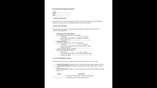 Periodization Training Worksheet exam [upl. by Salinas]