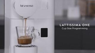 Nespresso Lattissima One  Cup Size Programming [upl. by Ardeen]