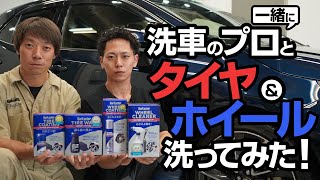 洗車のプロと一緒にタイヤ＆ホイール洗浄してみた！【シュアラスター】 [upl. by Konopka]