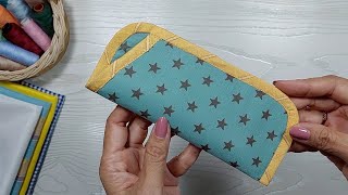 DIY Eyeglass Case  Sunglass Pouch  How to Sew Glasses Case  Glasses Pouch  Sewing Tutorial [upl. by Pearline]