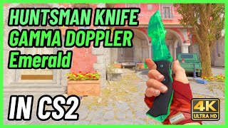 ★ CS2 Huntsman Knife Gamma Doppler Emerald  CS2 Knife InGame Showcase 4K [upl. by Dnaleel171]