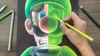 Drawing Luigi vs Gooigi from Luigi’s mansion [upl. by Efron365]