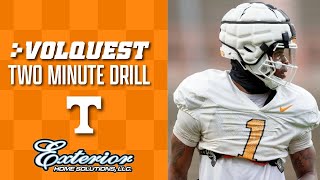 Volquest 2Minute Drill recaps Volunteers Monday 41 spring practice I Tennessee Vols I GBO [upl. by Nitsirt]