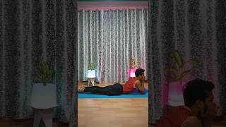 Makarasana crocodile pose yoga fitness makarasana yogafit sparkfitnessyoga [upl. by Rochester]