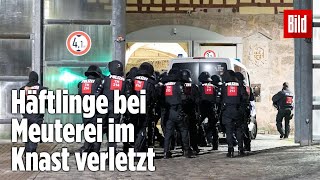 Gefängnismeuterei Polizei stürmt Knast in Thüringen  JVA Untermaßfeld [upl. by Ellerud]