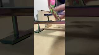 Trippy hippie Trick with 2x Tech deck Pro rails slomo satisfying shorts [upl. by Hakvir122]