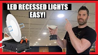 How to install LED Recessed Ceiling Lights EASY Ultra Thin  Huge Upgrade Downlights Lighting [upl. by Gould]