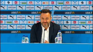 OM  Roberto De Zerbi en conf de presse quotje suis un malade de foot je donne tout au footballquot [upl. by Heim135]