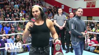 The Hardy Boyz Bring WWE Titles to IWC Wrestling [upl. by Latvina679]