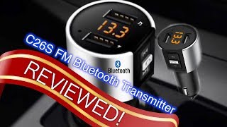 C26S Bluetooth FM Transmitter  Best Car Audio amp MP3 Player of 2019 [upl. by Atinod]