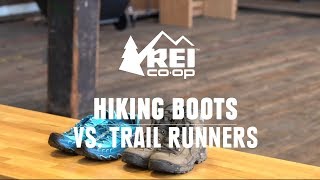 Compare Hiking Boots vs Trail Runners  REI [upl. by Minnnie]