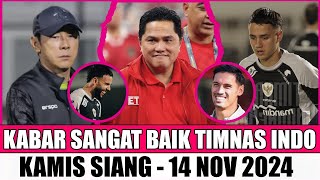 YES ALHAMDULILLAH MANTAAB BETUL INI 9 BERITA TIMNAS HARI INI🥉14112024 👉🏿 Kabar Timnas Indonesia🌍 [upl. by Amej290]