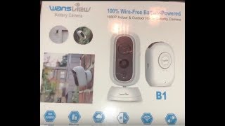 Wansview Wireless WiFi Battery Powered Camera UnboxingSetup [upl. by Ahcurb]