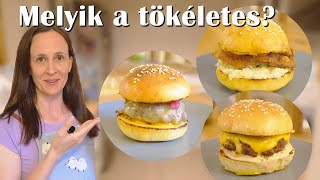 Keresem a tökéletes hamburger zsemle receptet  3 receptet TESZTeltem [upl. by Yrrok]